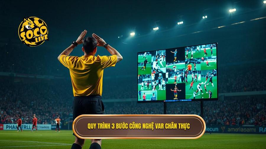 Công nghệ VAR trong bóng đá hoạt động thế nào? Quy trình 3 bước chuẩn